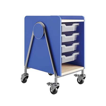 Unité de rangement Whiffle - 4 étagères 16-1/2 x 19-3/4 x 27-1/4 po H bleu