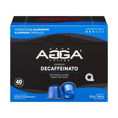 Capsules de café pour machine Nespresso Decaffeinato