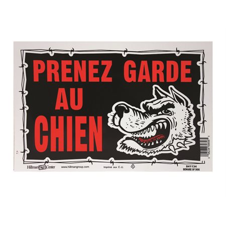 Panneau « Attention au chien »