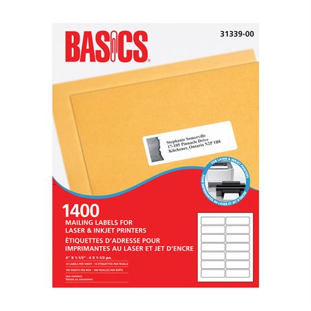 Mailing Label for Laser Printers