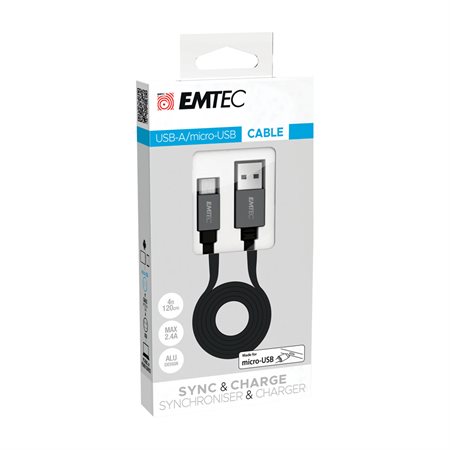 Câble de chargement USB-A vers micro USB