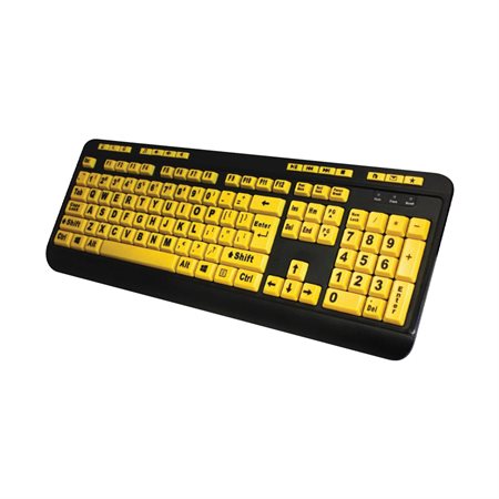 Clavier d’ordinateur de bureau à gros caractères éclairé