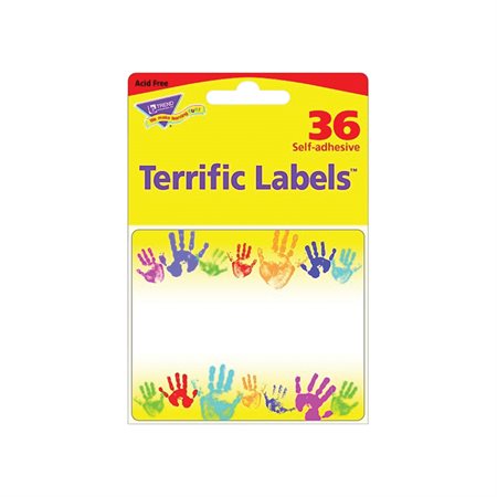 Terrific Labels™ Rainbow Handprints