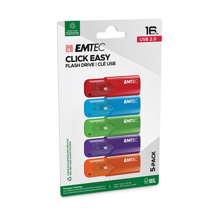 Click Easy USB 2.0 Flash Drives 16 GB