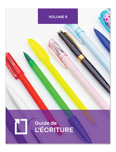 Guide de l'écriture